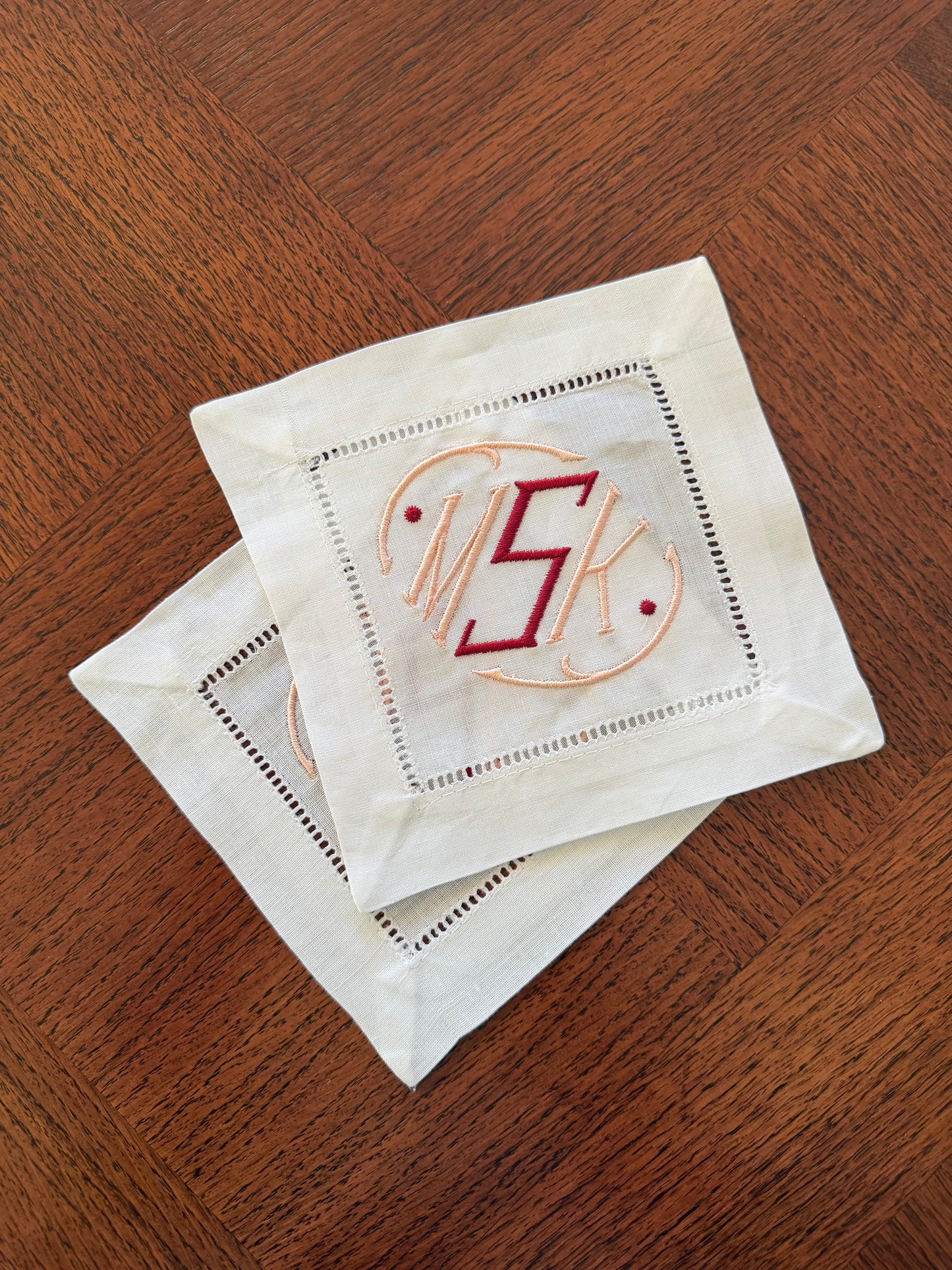 Classic Hemstitched Cocktail Napkins