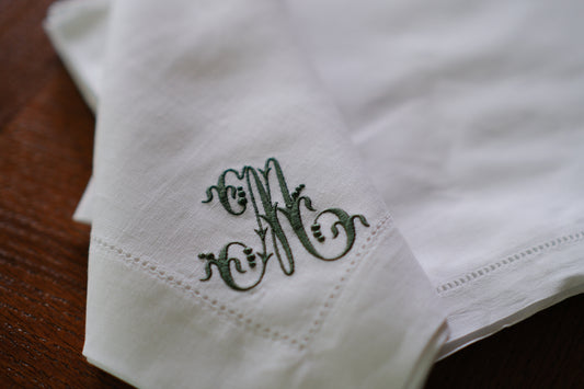 Classic Hemstitched Dinner Napkins