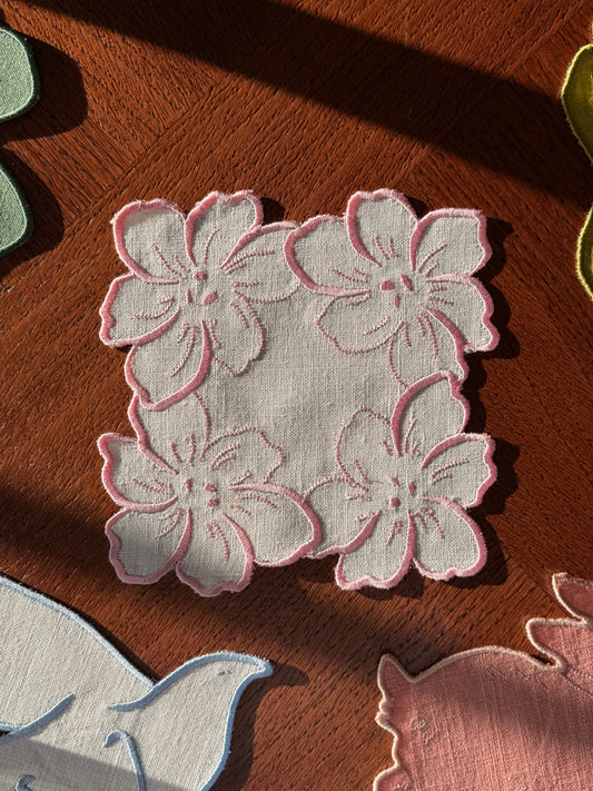 Original | The Blossom Border Linen Cocktail Napkins